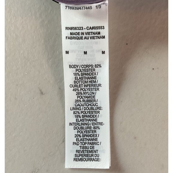 NWT Nike Swoosh Women Training Sports Bra Medium Lavender Purple Polyester Blend - Picture 5 of 9